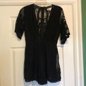 Lacy Deep V Romper